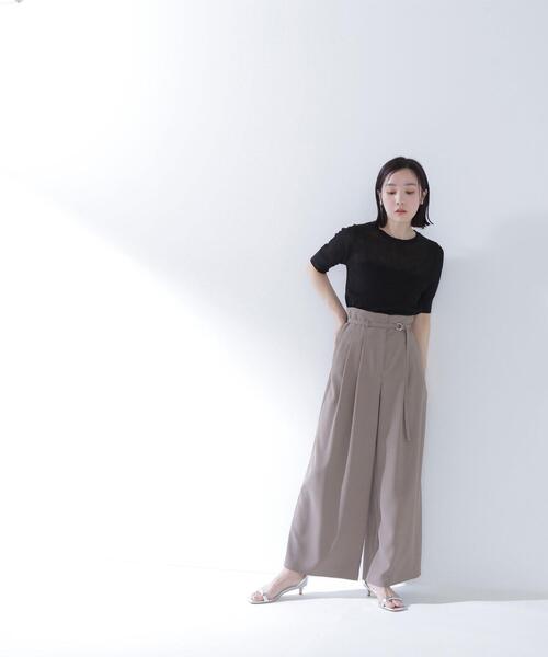 NATURAL BEAUTY BASIC(ナチュラルビューティーベーシック)の「◇バックサテンリラクシーパンツ(その他パンツ・レディース・ブラウン/ブラック/オレンジ・SMALL/P/S/MEDIUM)」の6枚目の写真