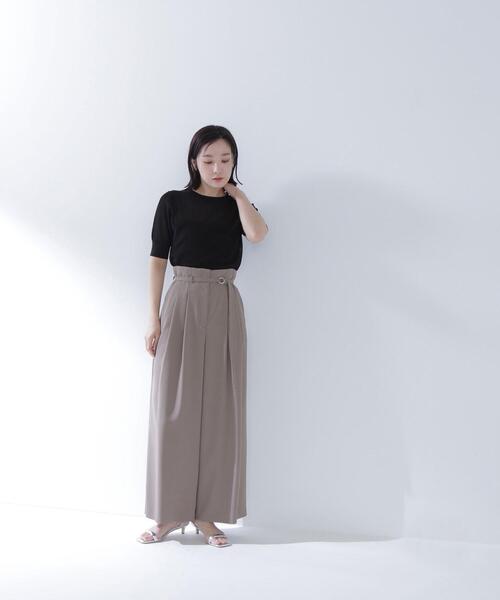 NATURAL BEAUTY BASIC(ナチュラルビューティーベーシック)の「◇バックサテンリラクシーパンツ(その他パンツ・レディース・ブラウン/ブラック/オレンジ・SMALL/P/S/MEDIUM)」の7枚目の写真