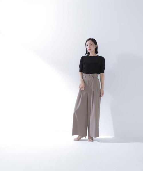 NATURAL BEAUTY BASIC(ナチュラルビューティーベーシック)の「◇バックサテンリラクシーパンツ(その他パンツ・レディース・ブラウン/ブラック/オレンジ・SMALL/P/S/MEDIUM)」の8枚目の写真