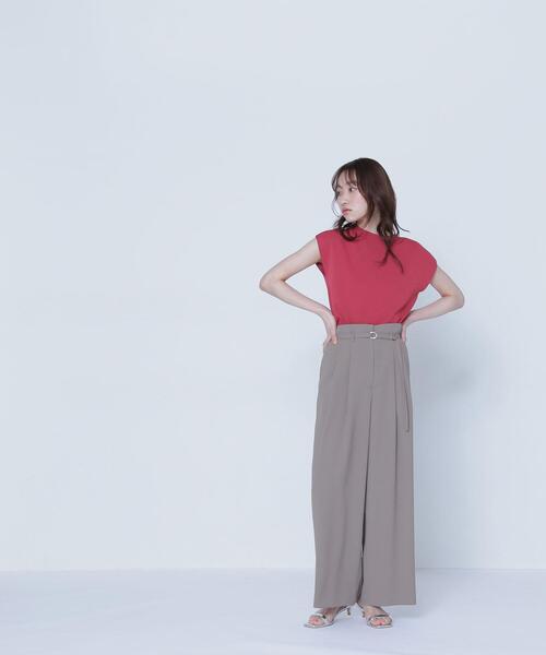 NATURAL BEAUTY BASIC(ナチュラルビューティーベーシック)の「◇バックサテンリラクシーパンツ(その他パンツ・レディース・ブラウン/ブラック/オレンジ・SMALL/P/S/MEDIUM)」の9枚目の写真
