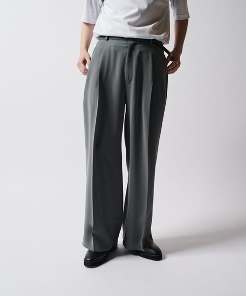 Lui's（ルイス）の「ワイドスラックス（スラックス・メンズ・ベージュ/ブラック/グレー・S/M）」の16枚目の写真