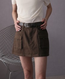 ベルト付きカーゴミニスカート