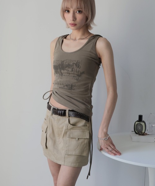 Ulysses（ユリシス）の「ベルト付きカーゴミニスカート（スカート・レディース・グレー/ベージュ/ブラウン・M）」の21枚目の写真