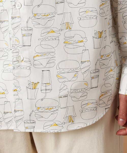 セール】ハンバーガープリント シャツ（シャツ/ブラウス）｜40ct＆525