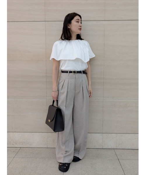 【Mila Owen】 アシメカラー布帛ドッキングカットトップス アシメカラー布帛ドッキングカットトップス(カットソー