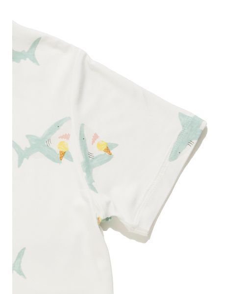 セール】【KIDS】【接触冷感】SHARK柄Tシャツ（ルームウェア