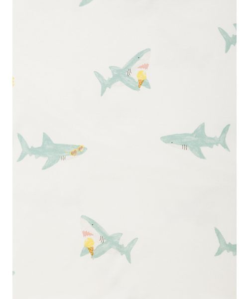 セール】【KIDS】【接触冷感】SHARK柄Tシャツ（ルームウェア