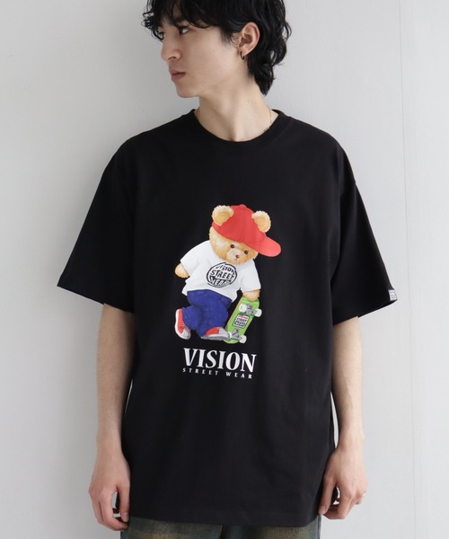 VISION STREET WEAR(ヴィジョンストリートウェア)の「【VISION STREET WEAR/ヴィジョンストリートウェア】オーバーサイズ テディベアグラフィック 半袖Tシャツ(Tシャツ/カットソー・メンズ・ダークグリーン/ホワイト/ブラック・LL/L/M)」の22枚目の写真