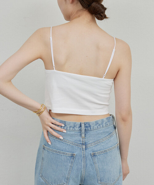 GALLARDAGALANTE（ガリャルダガランテ）の「【La nature linge】ショートベアキャミソール（キャミソール・レディース・ライトグレー/ブラック/ホワイト・0/1）」の10枚目の写真