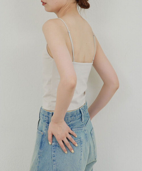 GALLARDAGALANTE（ガリャルダガランテ）の「【La nature linge】ショートベアキャミソール（キャミソール・レディース・ライトグレー/ブラック/ホワイト・0/1）」の17枚目の写真