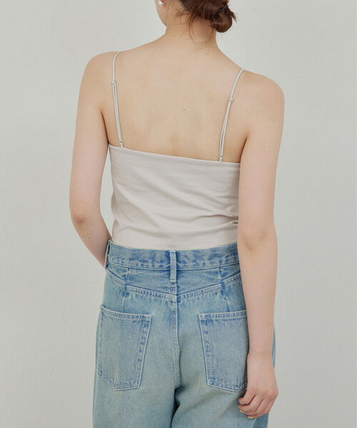 GALLARDAGALANTE（ガリャルダガランテ）の「【La nature linge】ショートベアキャミソール（キャミソール・レディース・ライトグレー/ブラック/ホワイト・0/1）」の18枚目の写真