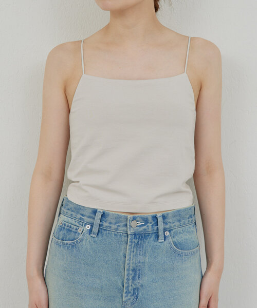 GALLARDAGALANTE（ガリャルダガランテ）の「【La nature linge】ショートベアキャミソール（キャミソール・レディース・ライトグレー/ブラック/ホワイト・0/1）」の19枚目の写真