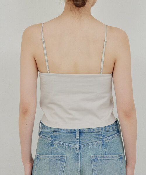 GALLARDAGALANTE（ガリャルダガランテ）の「【La nature linge】ショートベアキャミソール（キャミソール・レディース・ライトグレー/ブラック/ホワイト・0/1）」の21枚目の写真