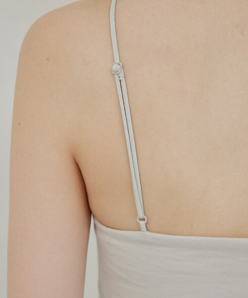 GALLARDAGALANTE（ガリャルダガランテ）の「【La nature linge】ショートベアキャミソール（キャミソール・レディース・ライトグレー/ブラック/ホワイト・0/1）」の4枚目の写真