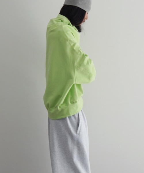 WhoWhat（フーワット）の「who what SWEAT NO NECK（スウェット・メンズ・LIME/ブラック・SMALL）」の8枚目の写真