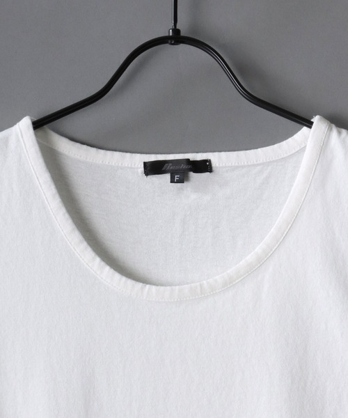 SITRY（シトリー）の「Damage Layered Tank Top/ダメージ加工 レイヤードタンクトップ ロングタックトップ（タンクトップ・メンズ・ブラック/ホワイト/チャコール/チャコールグレー×ブラック/ホワイト×ブラック・FREE）」の7枚目の写真