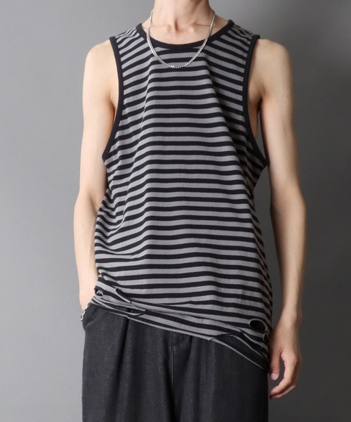 セール】Damage Layered Tank Top/ダメージ加工 レイヤード