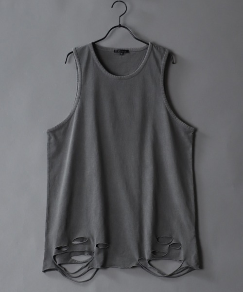 セール】Damage Layered Tank Top/ダメージ加工 レイヤード