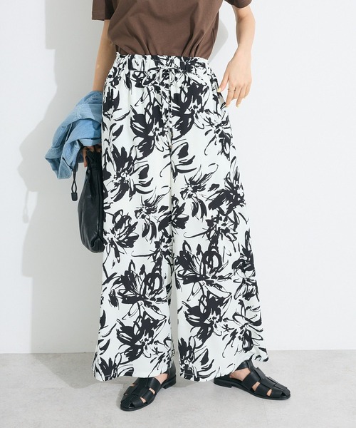 CRAFT STANDARD BOUTIQUE（クラフトスタンダードブティック）の「プリントイージーパンツ（その他パンツ・レディース・グリーン/ブラック/ホワイト・FREE）」の9枚目の写真