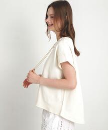 裏毛スウェットフレンチスリーブプルオーバー