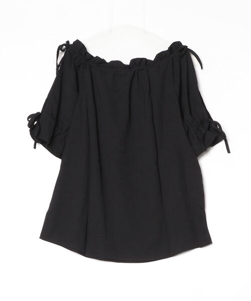 SallyLunn（サリーラン）の「スリーブスリットリボンブラウス（シャツ/ブラウス・レディース・ブラック・MEDIUM/LARGE）」の5枚目の写真