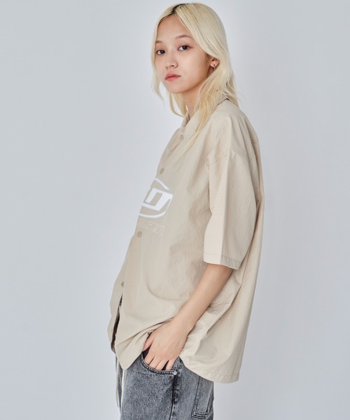 WEGO(ウィゴー)の「WEGO/リップストップグラフィックシャツ(シャツ/ブラウス・メンズ・ネイビー/ベージュ・MEDIUM/LARGE)」の17枚目の写真