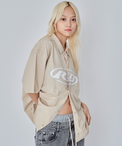 WEGO(ウィゴー)の「WEGO/リップストップグラフィックシャツ(シャツ/ブラウス・メンズ・ネイビー/ベージュ・MEDIUM/LARGE)」の18枚目の写真
