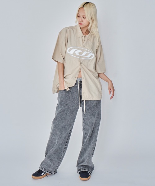 WEGO(ウィゴー)の「WEGO/リップストップグラフィックシャツ(シャツ/ブラウス・メンズ・ネイビー/ベージュ・MEDIUM/LARGE)」の19枚目の写真