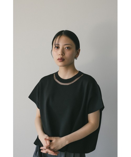 STYLEMIXER(スタイルミキサー)の「ネックシアーニットトップ(ニット/セーター・レディース・ブラック/ホワイト/オレンジ・FREE)」の18枚目の写真