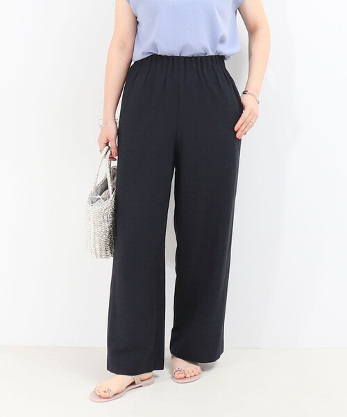 MICO COULIER(ミコクリエ)の「麻レーヨンキャタピラーパンツ(その他パンツ・レディース・ブラウン/ネイビー/チャコールグレー・36/38)」の3枚目の写真