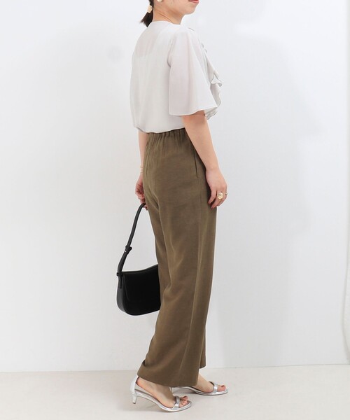 MICO COULIER(ミコクリエ)の「麻レーヨンキャタピラーパンツ(その他パンツ・レディース・ブラウン/ネイビー/チャコールグレー・36/38)」の14枚目の写真