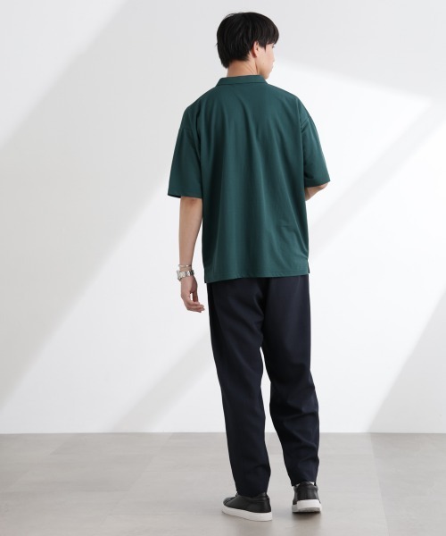 NANO universe(ナノユニバース)の「レーヨンナイロンポンチスキッパーシャツ 半袖(Tシャツ/カットソー・メンズ・ダークグリーン/チャコール/ネイビー・L/M/S)」の17枚目の写真