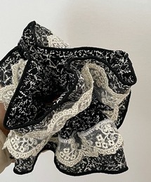 【urge select】小花柄 パイピング レースフリル ボリュームシュシュ