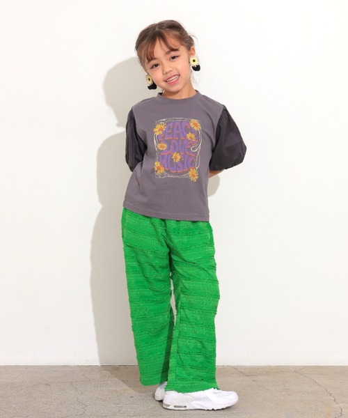 Ocean&Ground（オーシャン&グラウンド）の「ﾌﾘﾙJQﾜｲﾄﾞﾊﾟﾝﾂ（その他パンツ・キッズ・グリーン/ピンク系その他2/ブラック・80/90/100/110/120/130/140）」の17枚目の写真