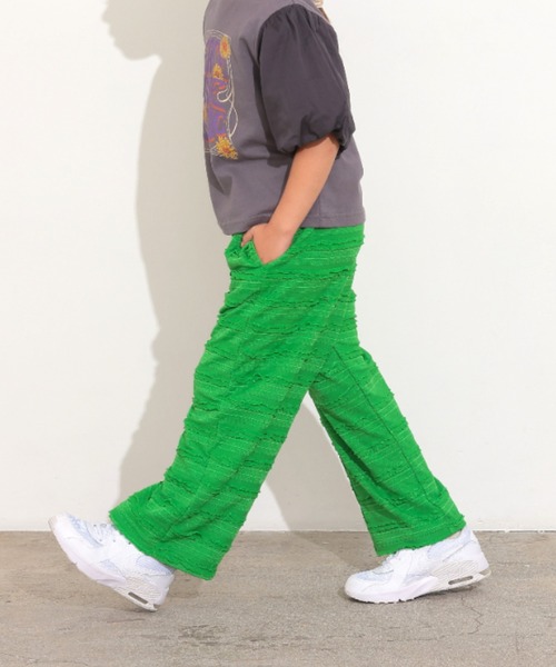 Ocean&Ground（オーシャン&グラウンド）の「ﾌﾘﾙJQﾜｲﾄﾞﾊﾟﾝﾂ（その他パンツ・キッズ・グリーン/ピンク系その他2/ブラック・80/90/100/110/120/130/140）」の5枚目の写真