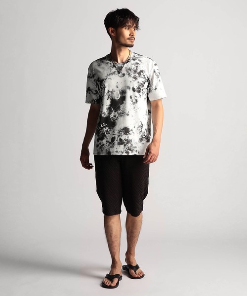 SPORTMAX●KIBBUTZ グラデーション スパンコール半袖Tシャツ 裾ジップシアーダンボール半袖プルオーバー（Tシャツ/カットソー