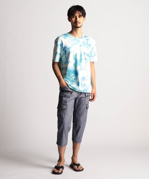 NICOLE CLUB FOR MEN(ニコルクラブフォーメン)の「総柄プリント半袖Tシャツ(Tシャツ/カットソー・メンズ・オフホワイト/グレー系/サックスブルー・MEDIUM/LARGE/X-LARGE)」の6枚目の写真