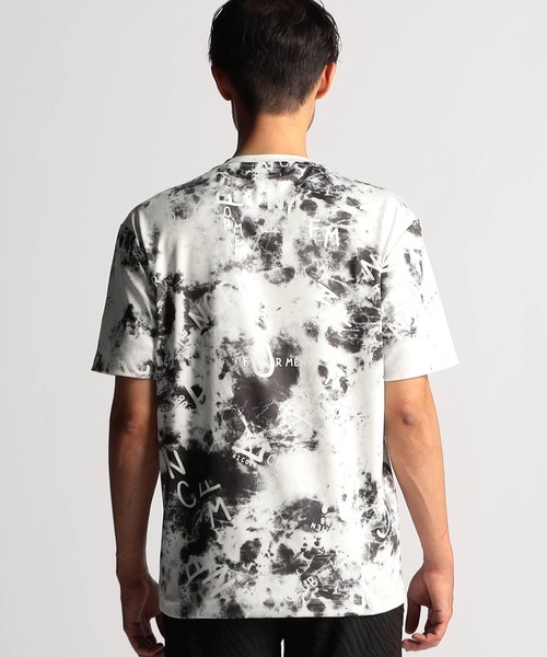 NICOLE CLUB FOR MEN(ニコルクラブフォーメン)の「総柄プリント半袖Tシャツ(Tシャツ/カットソー・メンズ・オフホワイト/グレー系/サックスブルー・MEDIUM/LARGE/X-LARGE)」の7枚目の写真