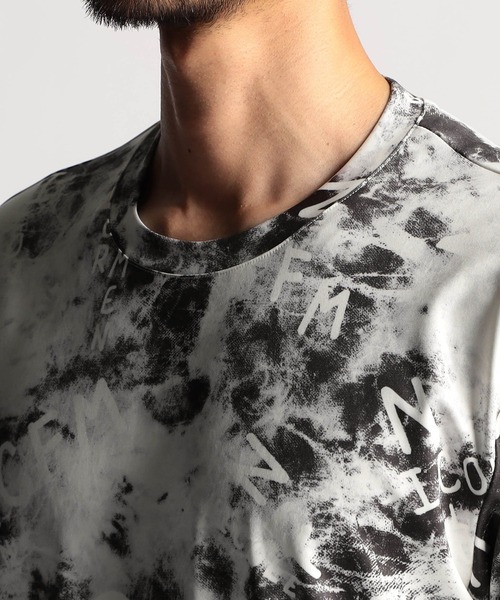 NICOLE CLUB FOR MEN(ニコルクラブフォーメン)の「総柄プリント半袖Tシャツ(Tシャツ/カットソー・メンズ・オフホワイト/グレー系/サックスブルー・MEDIUM/LARGE/X-LARGE)」の9枚目の写真