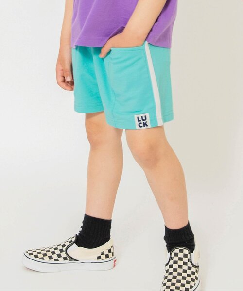 BREEZE(ブリーズ)の「【ジュニア対応】サイドポケットカットソーパンツ(その他パンツ・キッズ・ライム/ピンク/エメラルド/オフホワイト・80/90/100/110/130/120/140)」の3枚目の写真