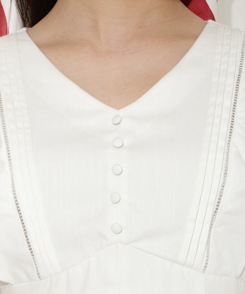 WILLSELECTION(ウィルセレクション)の「バックリボンラッフルスリーブワンピース(ワンピース・レディース・ネイビー/オフホワイト/ブラック系その他・FREE)」の22枚目の写真