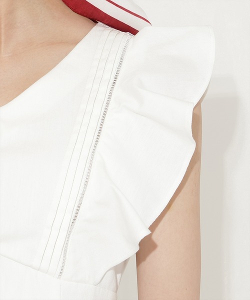 WILLSELECTION(ウィルセレクション)の「バックリボンラッフルスリーブワンピース(ワンピース・レディース・ネイビー/オフホワイト/ブラック系その他・FREE)」の21枚目の写真