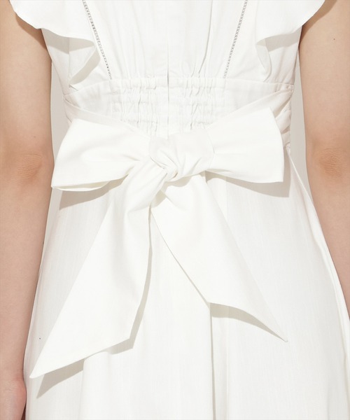 新品タグ付✿Reflect【洗える】ラッフルスリーブワンピース WILLSELECTION ワンピース バックリボンラッフルスリーブ