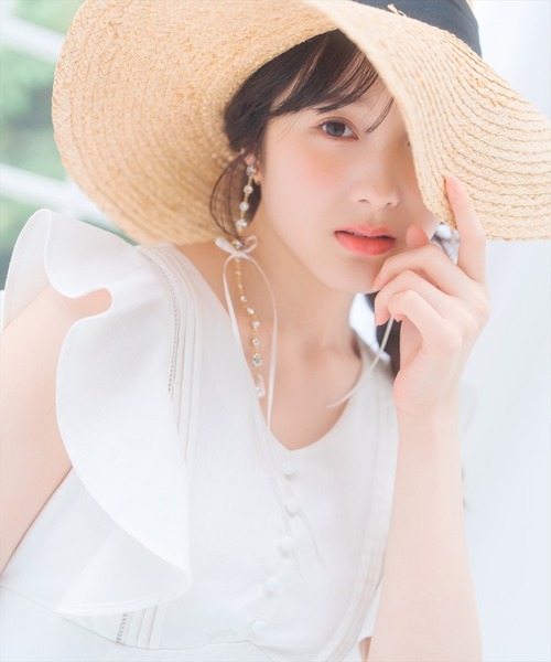 WILLSELECTION(ウィルセレクション)の「バックリボンラッフルスリーブワンピース(ワンピース・レディース・ネイビー/オフホワイト/ブラック系その他・FREE)」の5枚目の写真