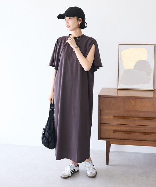 ★Coast カットアウトｘスカロップフレア 魅惑的ワンピ★ セール】カットアウトリブカットソーワンピース（ワンピース