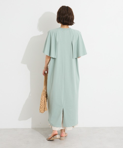 CRAFT STANDARD BOUTIQUE（クラフトスタンダードブティック）の「接触冷感/UVカット フレアスリーブカットワンピース（ワンピース・レディース・ブラウン/グリーン/ブラック・FREE）」の12枚目の写真