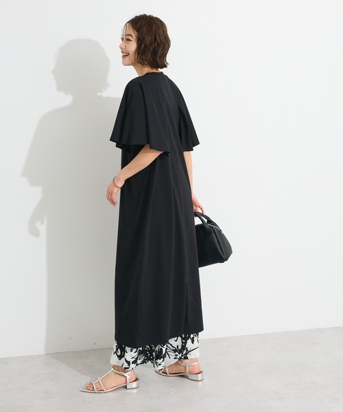 CRAFT STANDARD BOUTIQUE（クラフトスタンダードブティック）の「接触冷感/UVカット フレアスリーブカットワンピース（ワンピース・レディース・ブラウン/グリーン/ブラック・FREE）」の14枚目の写真
