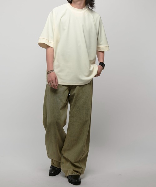 Lui's(ルイス)の「コードピケ半袖 BIG T(Tシャツ/カットソー・メンズ・ホワイト/ライトグレー/ブラック・FREE)」の7枚目の写真