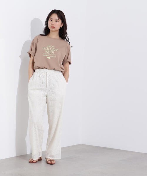 N.（N. Natural Beauty Basic）（エヌエヌナチュラルビューティーベーシック）の「【PS/低身長サイズ】レースイージーパンツ（その他パンツ・レディース・ブラック/オフホワイト・MEDIUM/PS）」の15枚目の写真