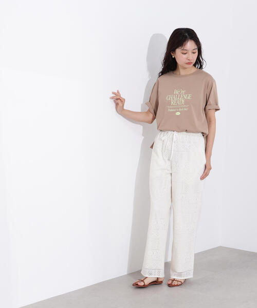 N.（N. Natural Beauty Basic）（エヌエヌナチュラルビューティーベーシック）の「【PS/低身長サイズ】レースイージーパンツ（その他パンツ・レディース・ブラック/オフホワイト・MEDIUM/PS）」の22枚目の写真